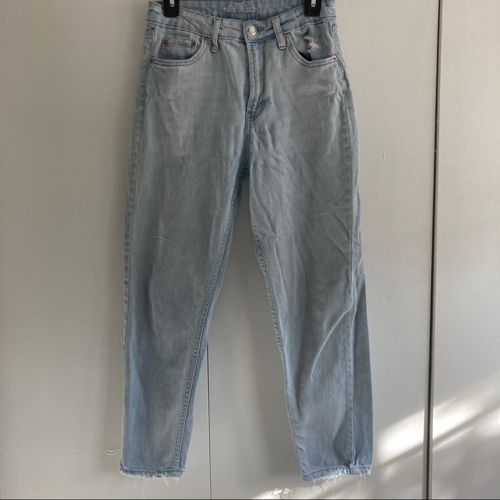 Light Wash High Waisted Boyfriend Jeans Sz 2